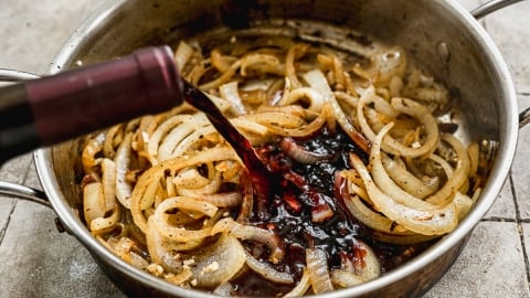 Onions cooking in skillet