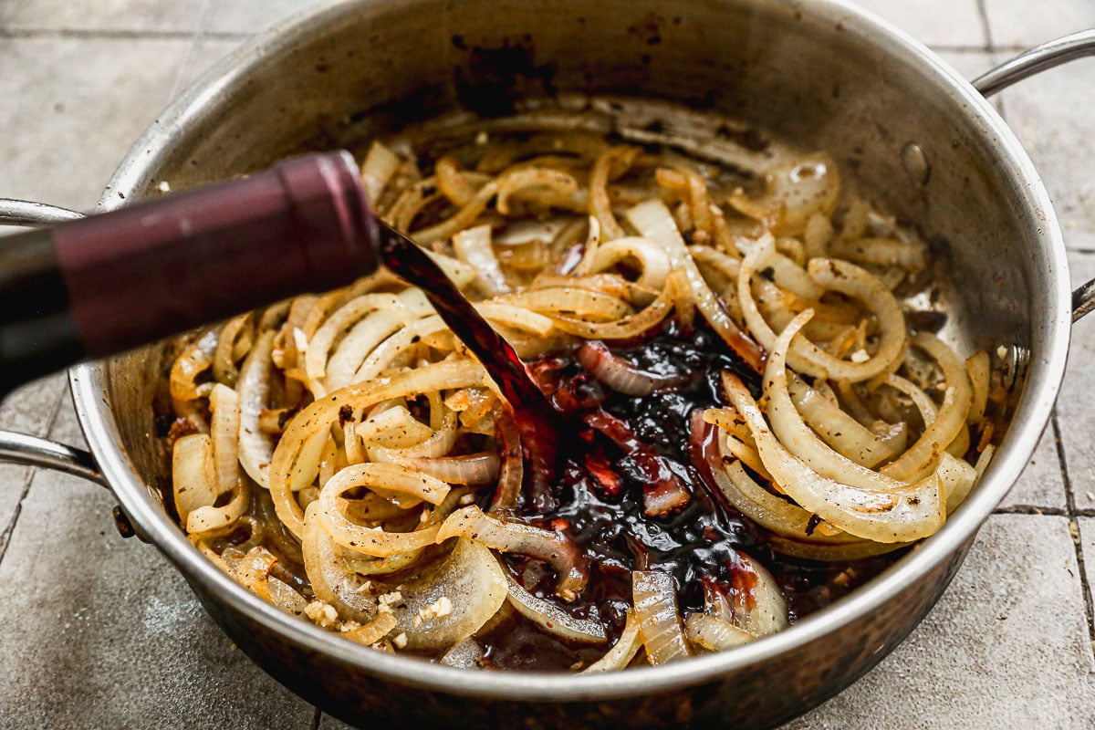 Onions cooking in skillet
