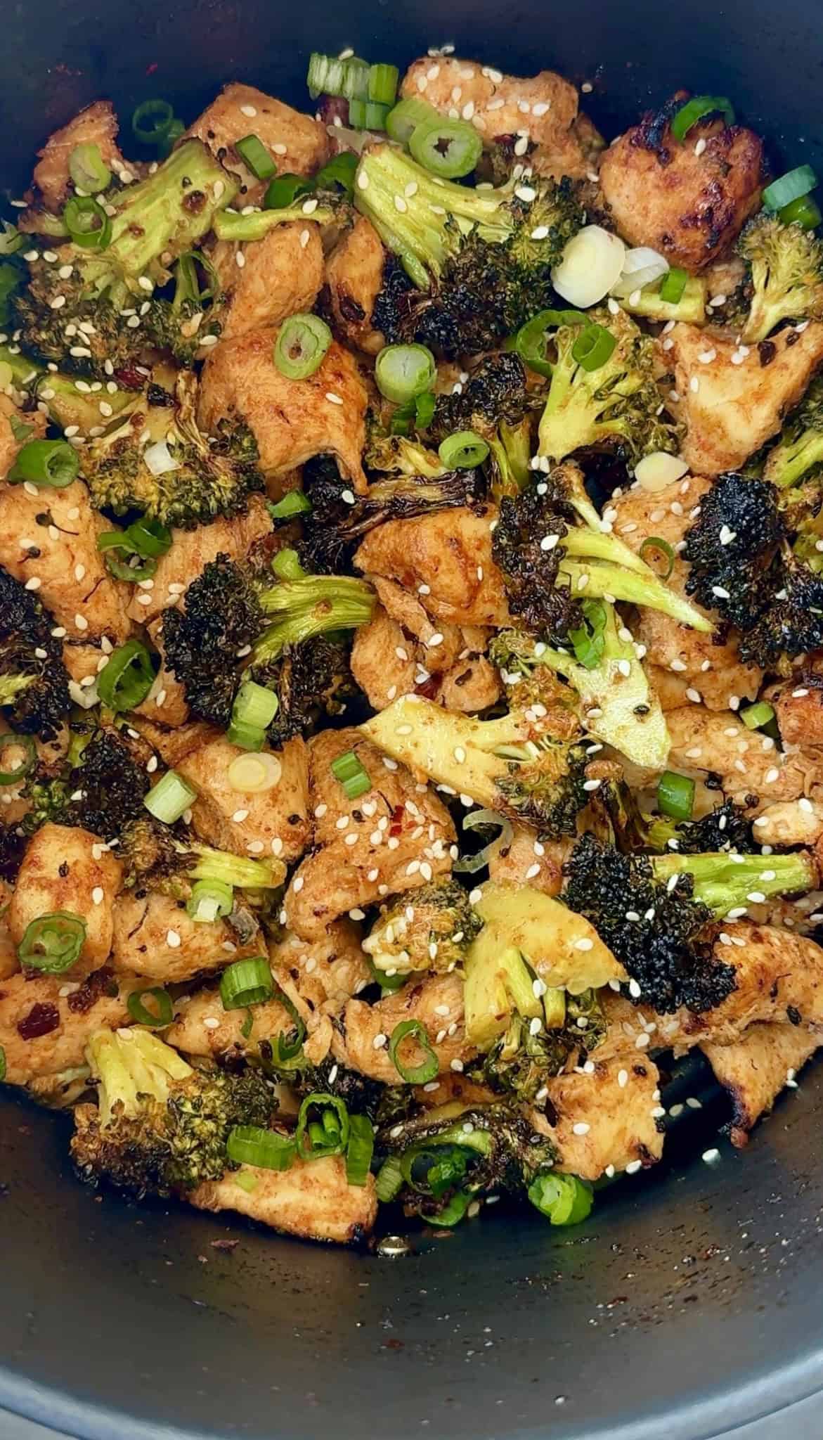 Air Fryer Honey Garlic Chicken and Broccoli