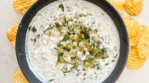 creamy dill pickle dip