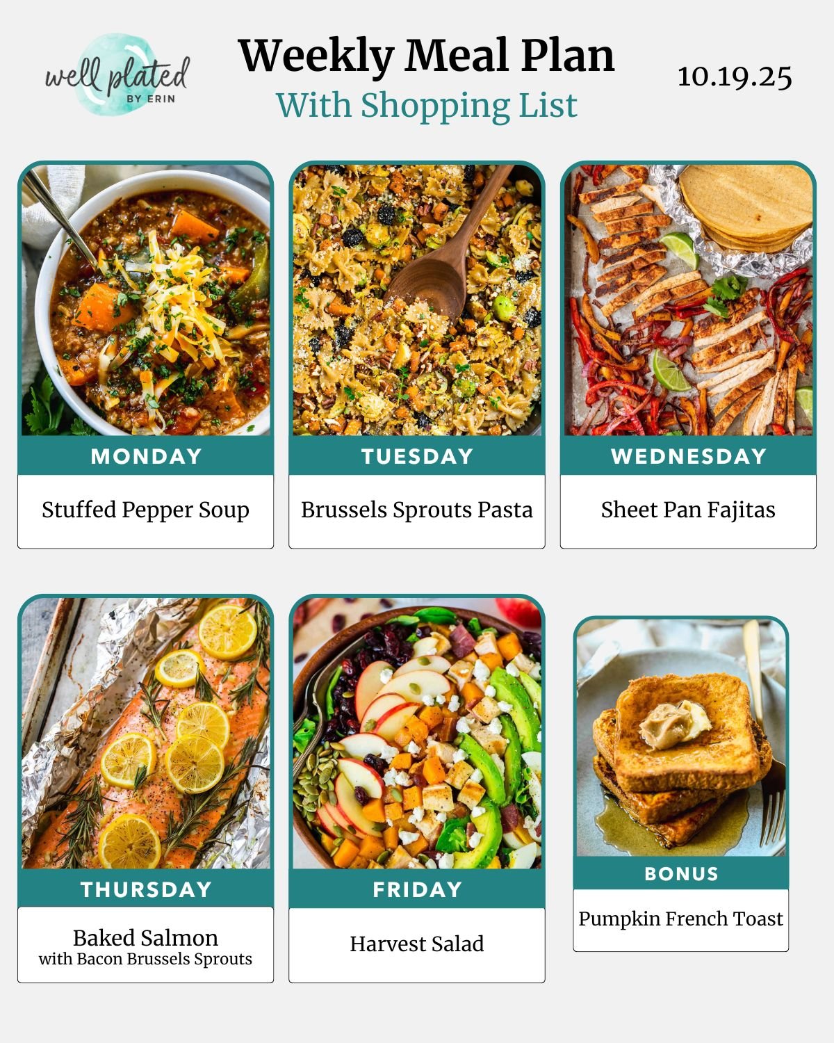 Weekly Meal Plan 10.19.25 – WellPlated.com Weekly Meal Plan 10.19.25 – WellPlated.com